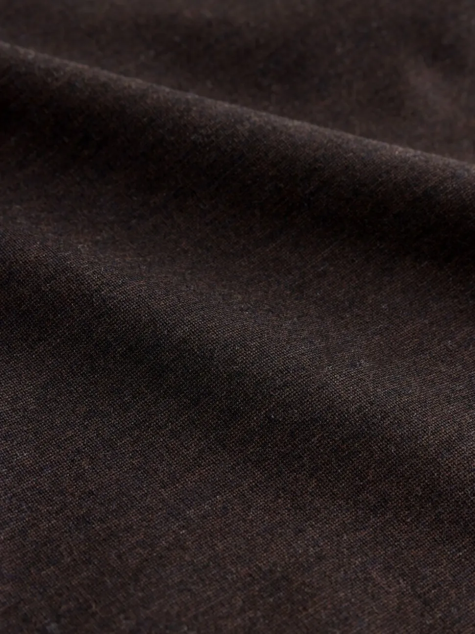 Bruin - Slimme broek met elastische tailleband en wolgehalte