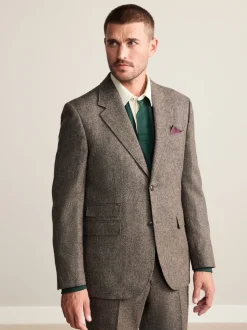 Bruin - Tailored Fit Signature Abraham Moon 100% British Wool Donegal Suit Jacket