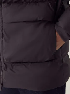 Bruin - ThermoGen regenbestendig rubberen pufferjas