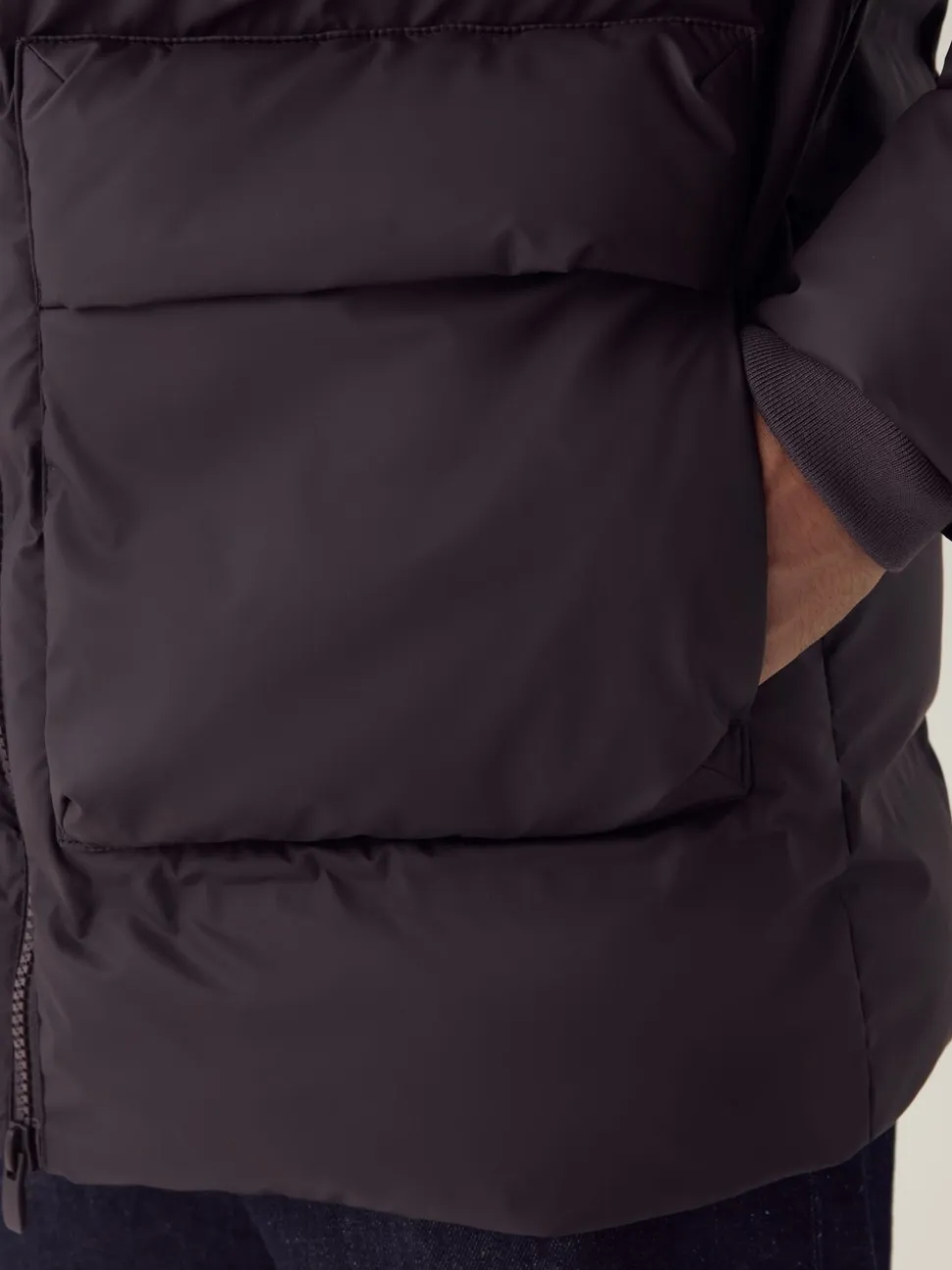 Bruin - ThermoGen regenbestendig rubberen pufferjas