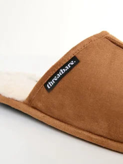 Bruin - Threadbare Faux Fur Lined Slip On Mule Slippers