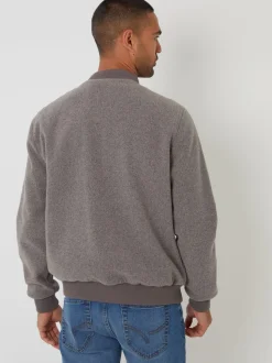 Bruin - Threadbare Faux Wool Brushed Bomber Jacket