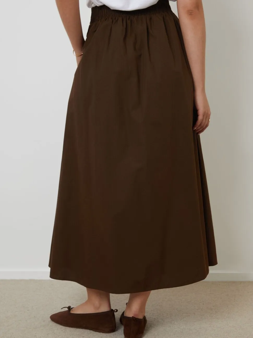 Bruin - Threadbare Midi rok met zakken