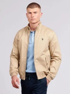 Bruin - U.S. Polo Assn. Mens 100% Cotton Twill Harrington Jacket