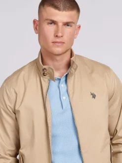 Bruin - U.S. Polo Assn. Mens 100% Cotton Twill Harrington Jacket