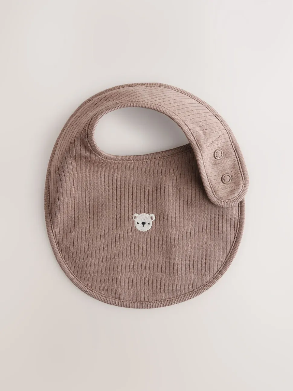 Bruin - Verpakking met 5 babyslabbetjes
