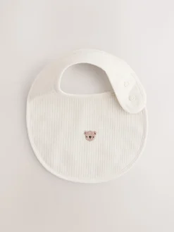 Bruin - Verpakking met 5 babyslabbetjes