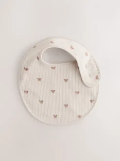 Bruin - Verpakking met 5 babyslabbetjes