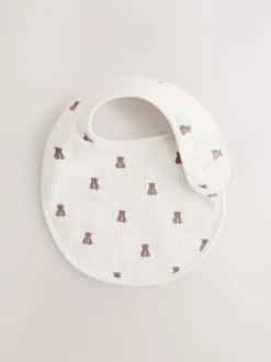Bruin - Verpakking met 5 babyslabbetjes