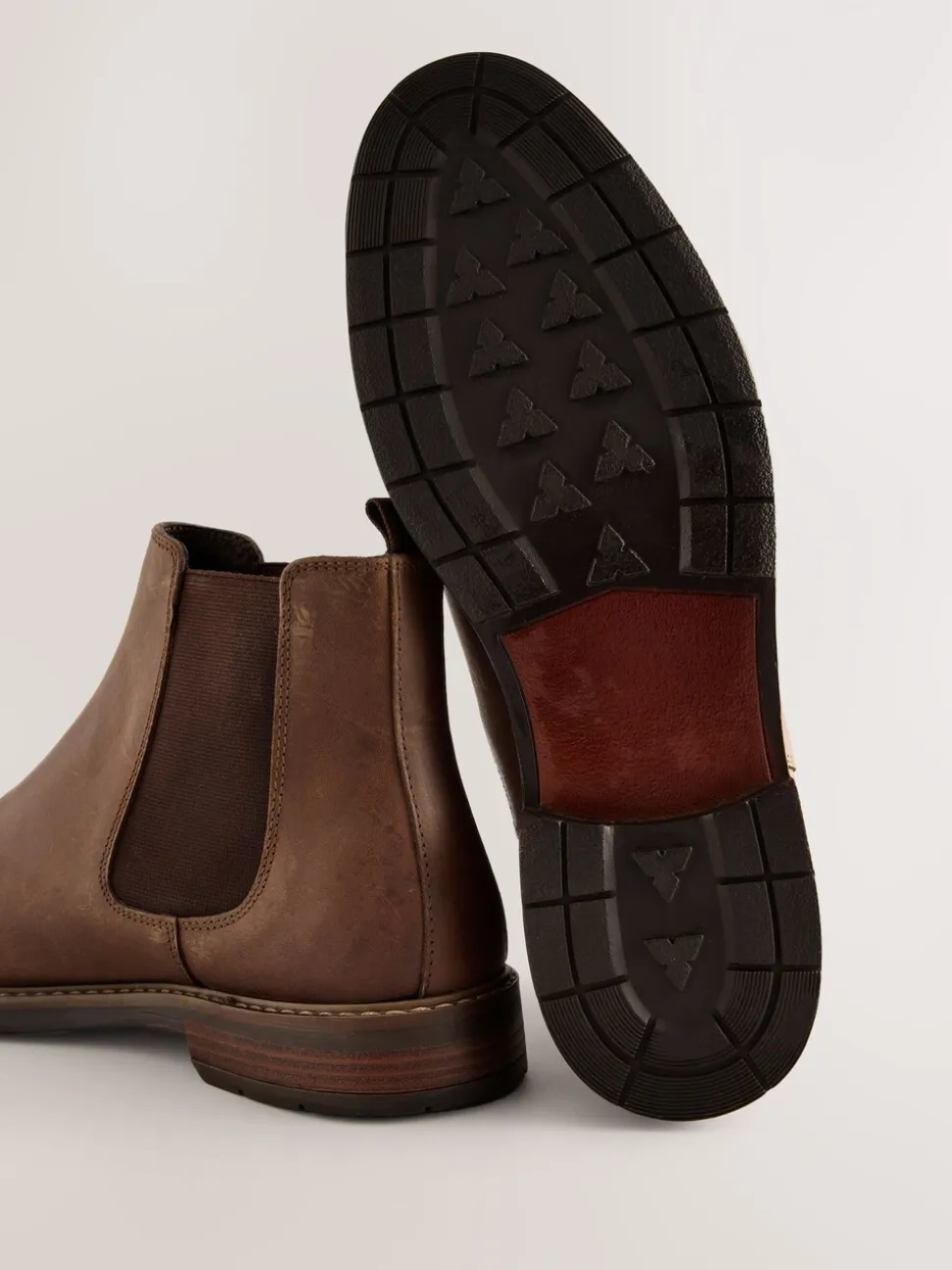 Bruin - Wasachtige leren Chelsea Boots