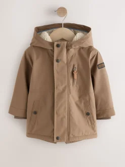 Bruin - Waterdichte parka met borgvoering (3mnd -7jr)