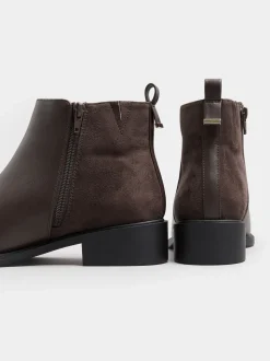 Bruin - Yours Curve Extra-Wide Fit Metal Trim Ankle Boots