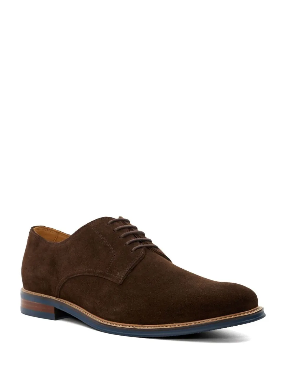 Bruin chroom - Wijde pasvorm - Dune London Stanleyy Gibson schoenen van zacht leer