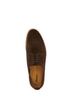 Bruin chroom - Wijde pasvorm - Dune London Stanleyy Gibson schoenen van zacht leer
