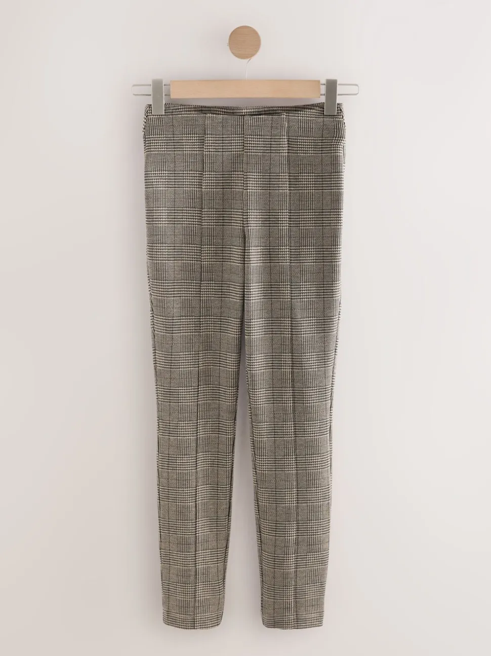 Bruin geruit - Legging van ponte-stof