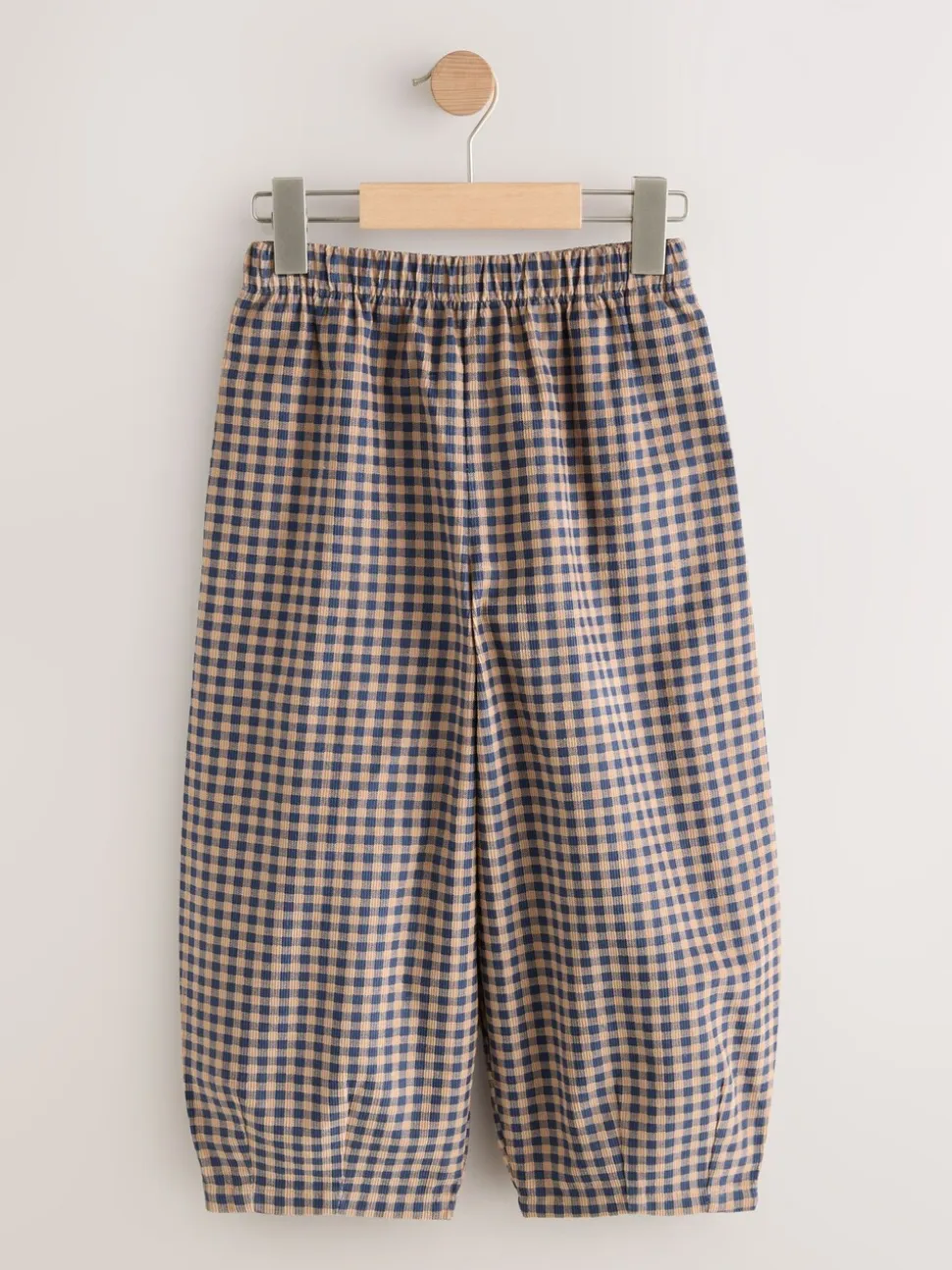 Bruin gingham-ruit - Pull-on corduroy broeken (3-16jr)