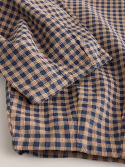 Bruin gingham-ruit - Pull-on corduroy broeken (3-16jr)