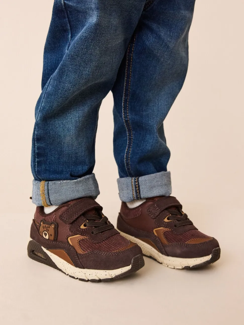 Bruin met beer - Elastische sportschoenen