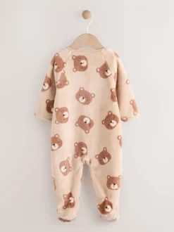 Bruin met beer - Fleece babypyjama