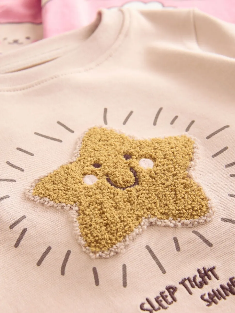 Bruin met beer/Ster - Verpakking van 3 knusse pyjama's (9 mnd-9 jr)