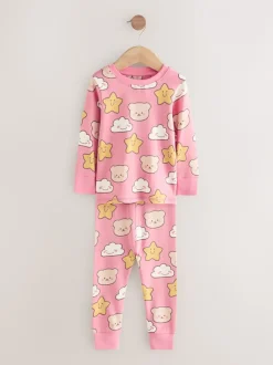 Bruin met beer/Ster - Verpakking van 3 knusse pyjama's (9 mnd-9 jr)