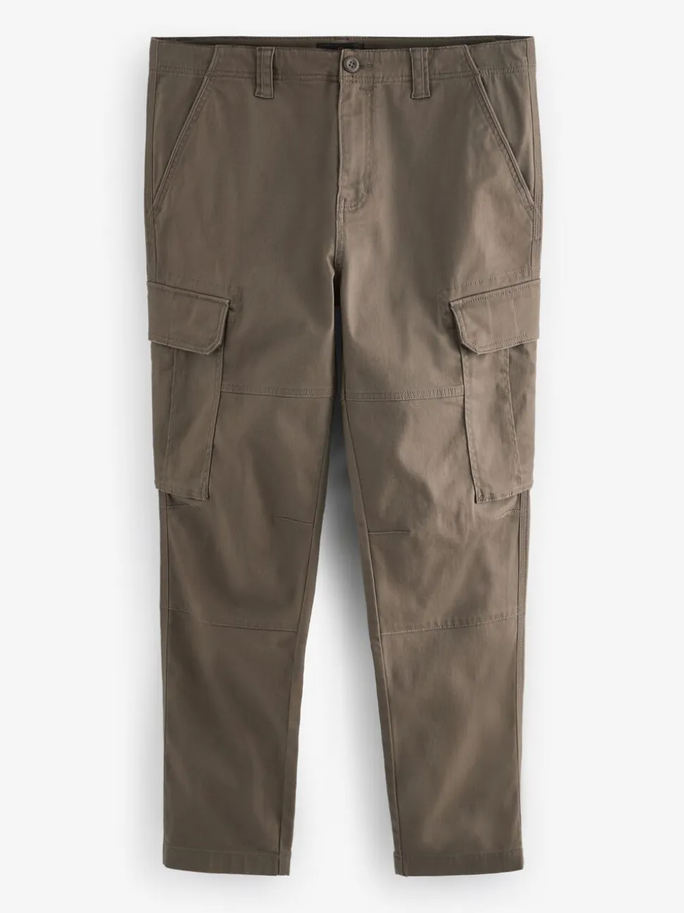 Bruin met paddenstoel - Slim Fit - Katoenen cargostretchbroek