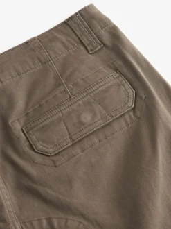 Bruin met paddenstoel - Straight fit - Katoenen cargostretchbroek