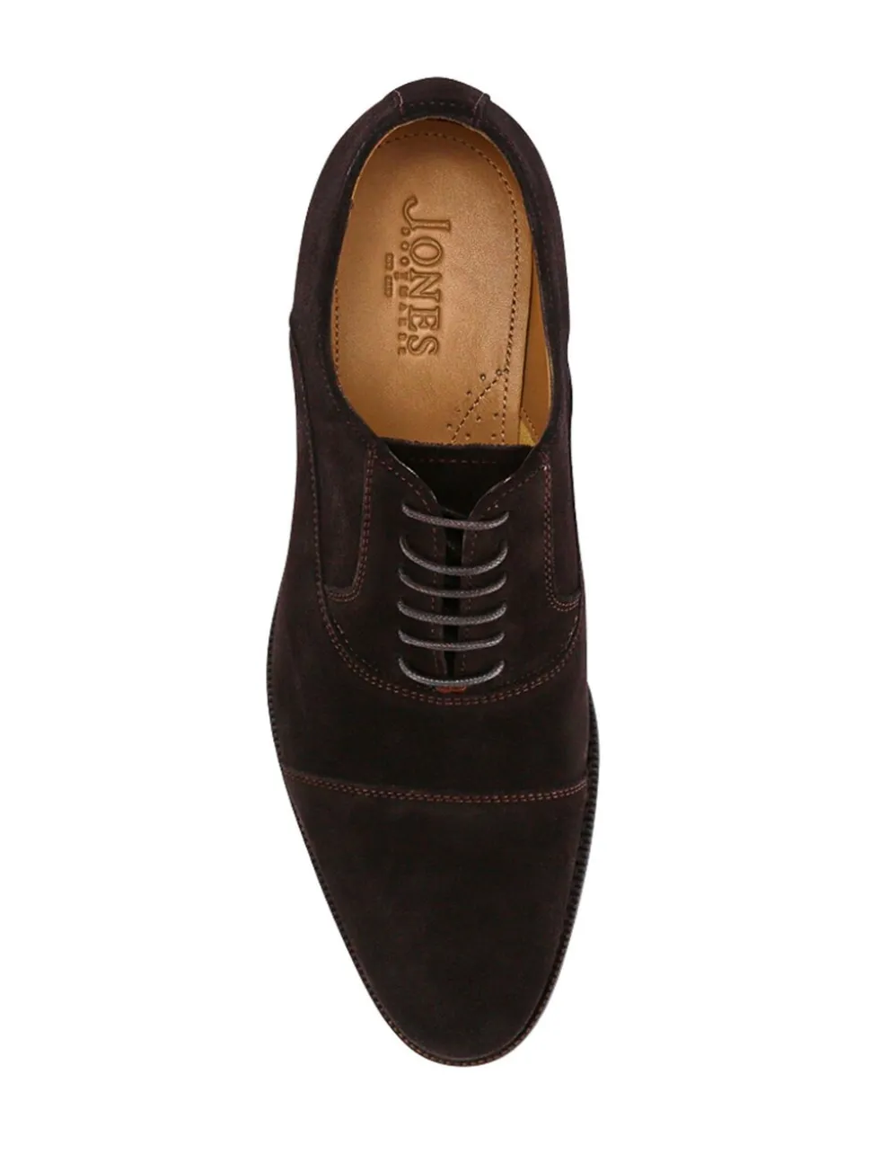 Bruin suède - Normale Pasvorm - Jones Bootmaker - Modieuze leren veterschoenen voor heren