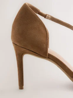 Bruin suède - Premium Leather Asymmetric Court Heels
