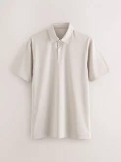 Bruin/Blauw/Naturel - Set van 3 jersey poloshirts met korte mouwen