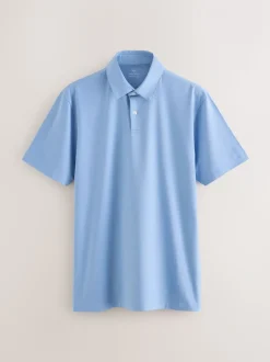 Bruin/Blauw/Naturel - Set van 3 jersey poloshirts met korte mouwen