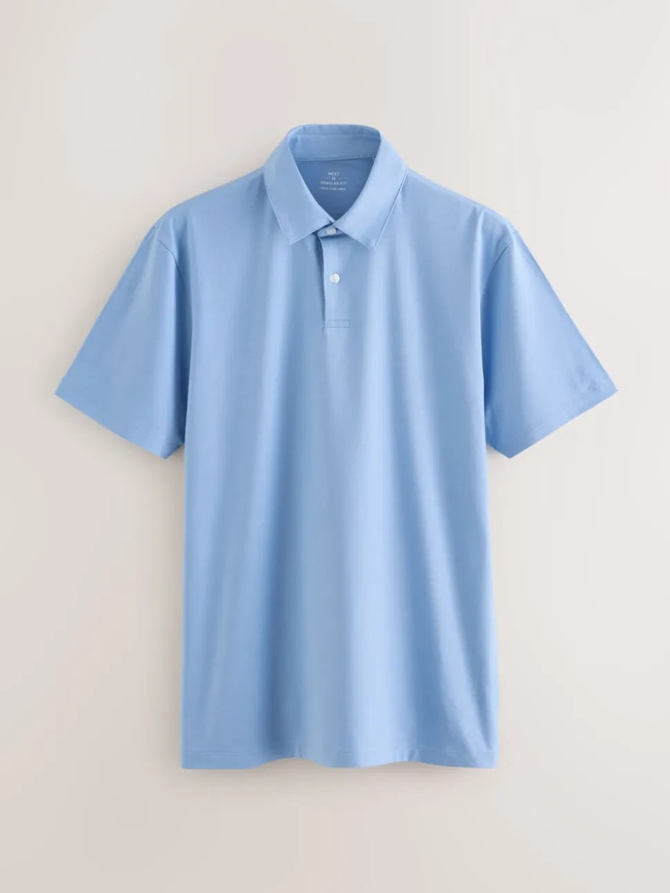 Bruin/Blauw/Naturel - Set van 3 jersey poloshirts met korte mouwen
