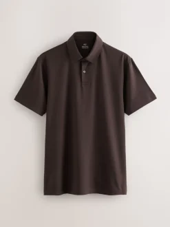 Bruin/Blauw/Naturel - Set van 3 jersey poloshirts met korte mouwen