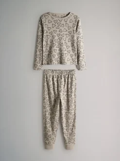 Bruin/crèmekleurig - The Set verpakking van 4 behaaglijke katoenen jersey pyjama's