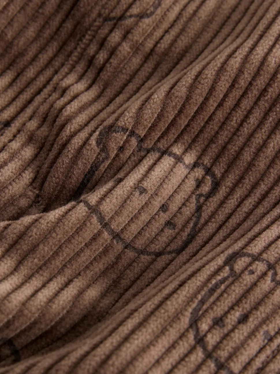 Bruine Beer Print - Corduroy tuinbroek (3 mnd - 7 jr)