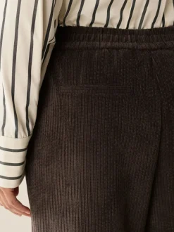 Bruin/khaki - Wide Leg Soft Cord Trousers 2 Pack