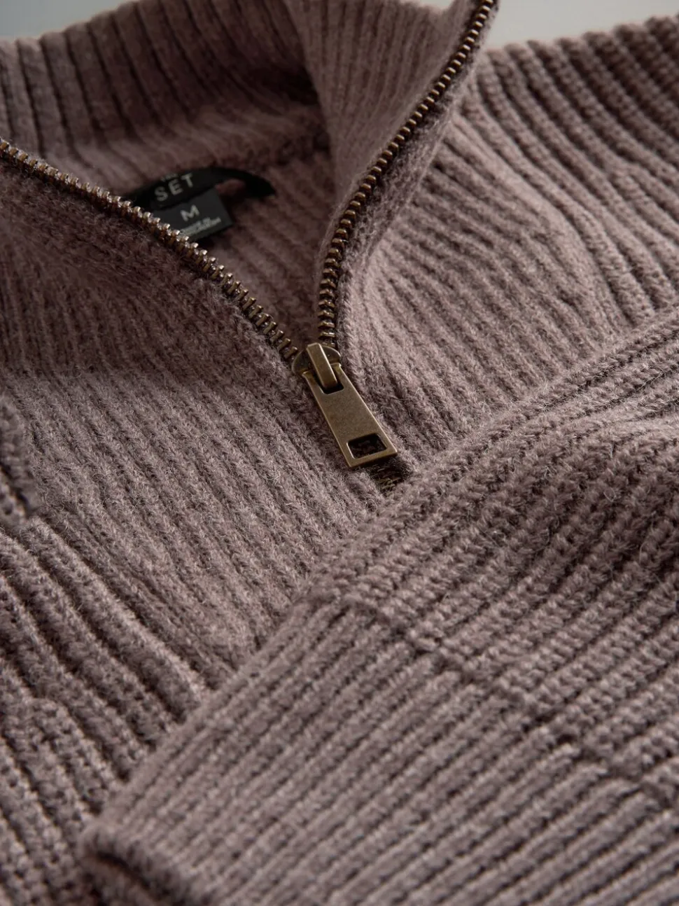 Bruin/marineblauw - The Set 2 Pack Quarter Zip Neck Jumpers