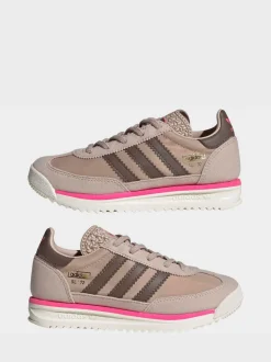 Bruin/naturel - adidas Originals SL 72 RS Elastic Laces Trainers