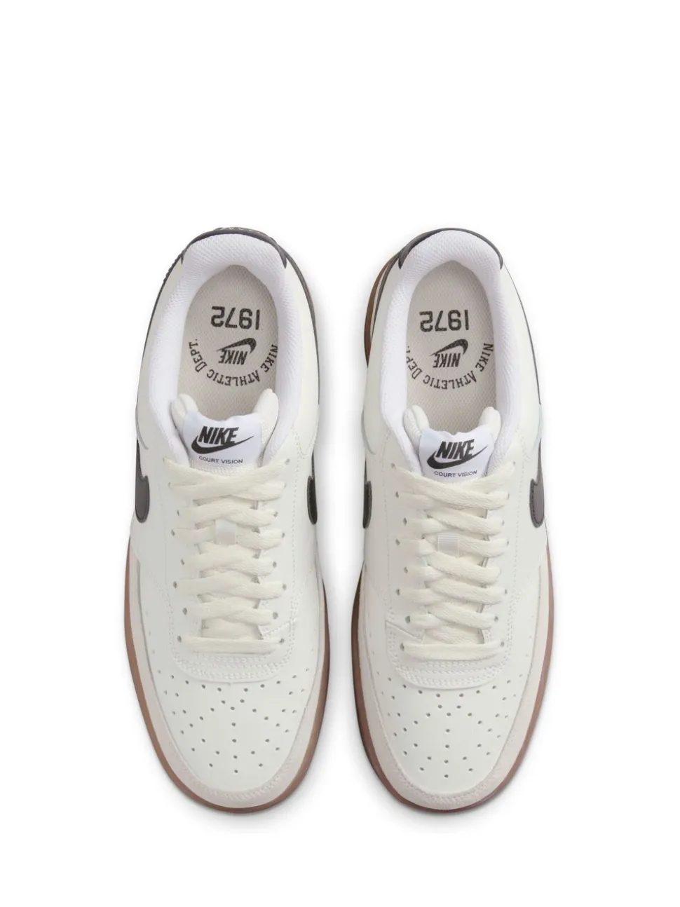 Bruin/wit - Nike Court Vision lage sneakers
