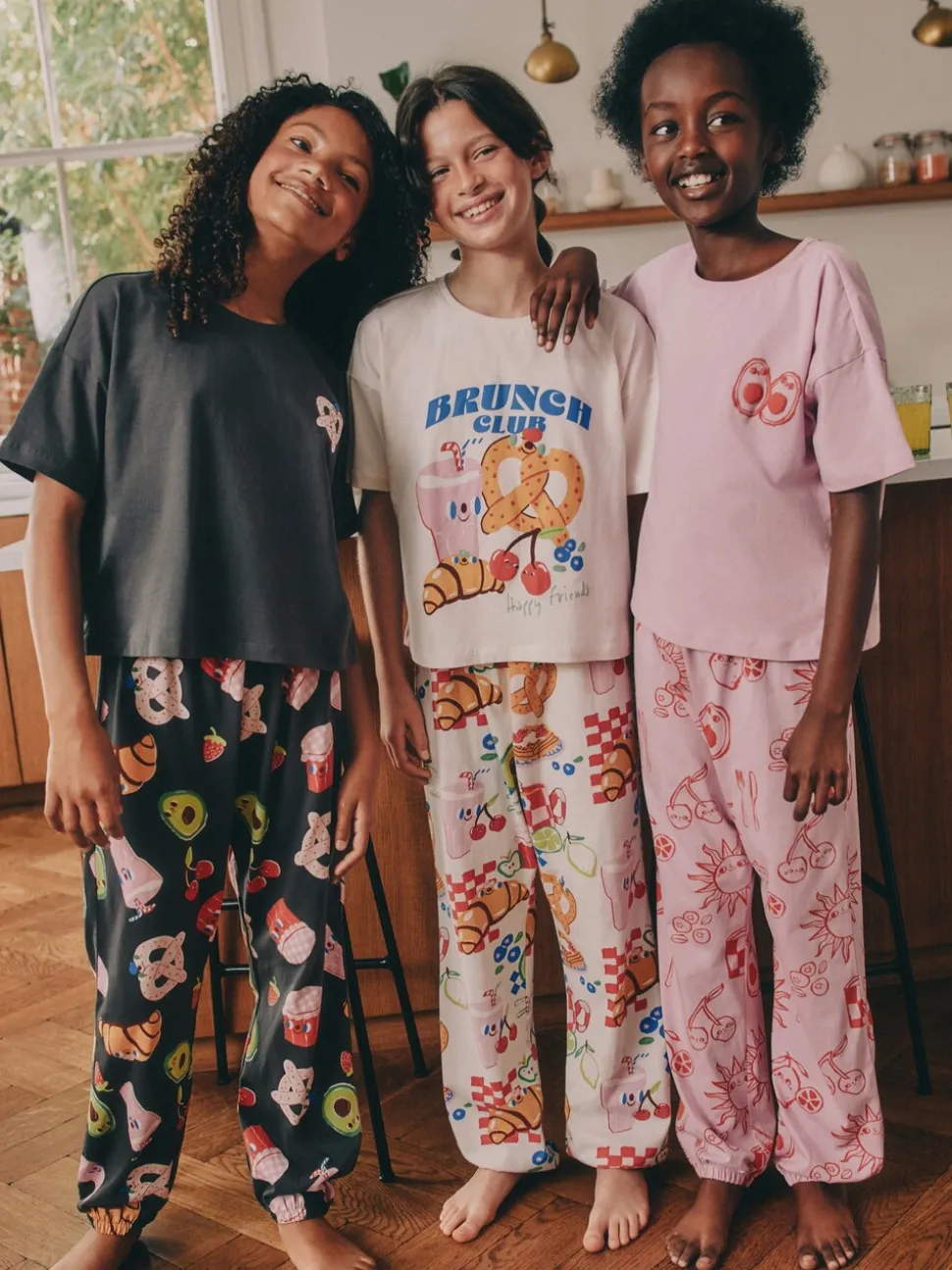 Brunch Club - Verpakking van 3 pyjama's met joggingbroek (3 - 16 jr)