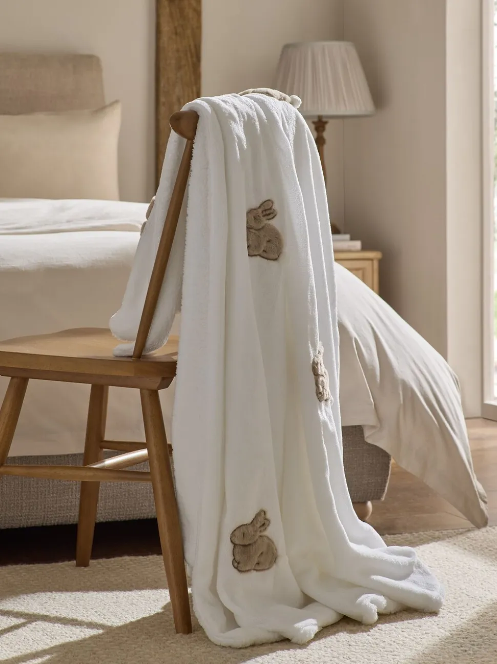 Bunny Fleece Throw