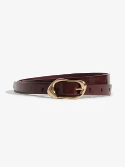 Burgundy, Tan & Cream - Lipsy Skinny Belts 3 Pack