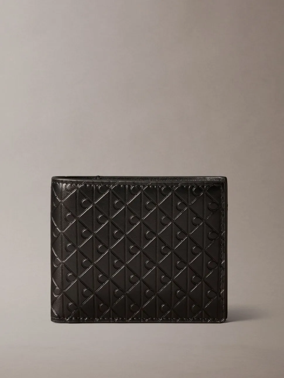 Calvin Klein Embossed Allover Monogram Bifold Wallet with Coin Pouch