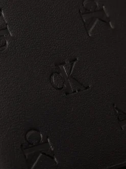 Calvin Klein leren tweedelige portemonnee met reliëf