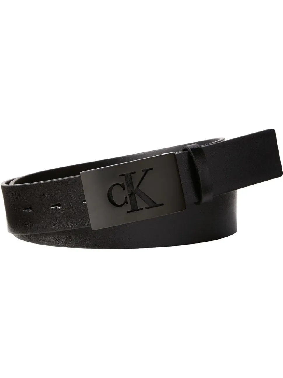 Calvin Klein Plaque Smooth Leather Belt