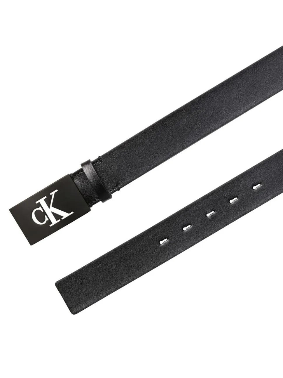 Calvin Klein Plaque Smooth Leather Belt