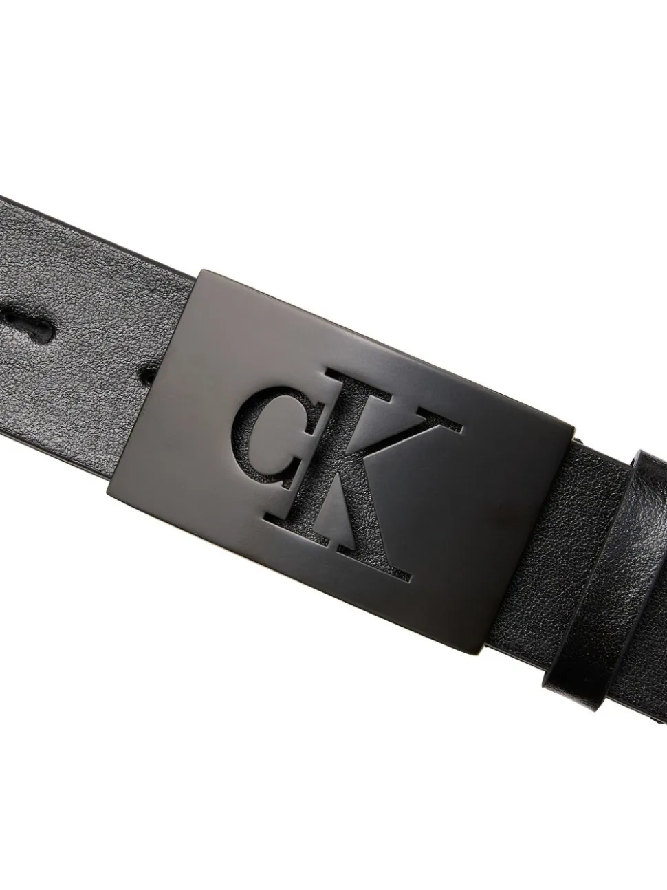 Calvin Klein Plaque Smooth Leather Belt