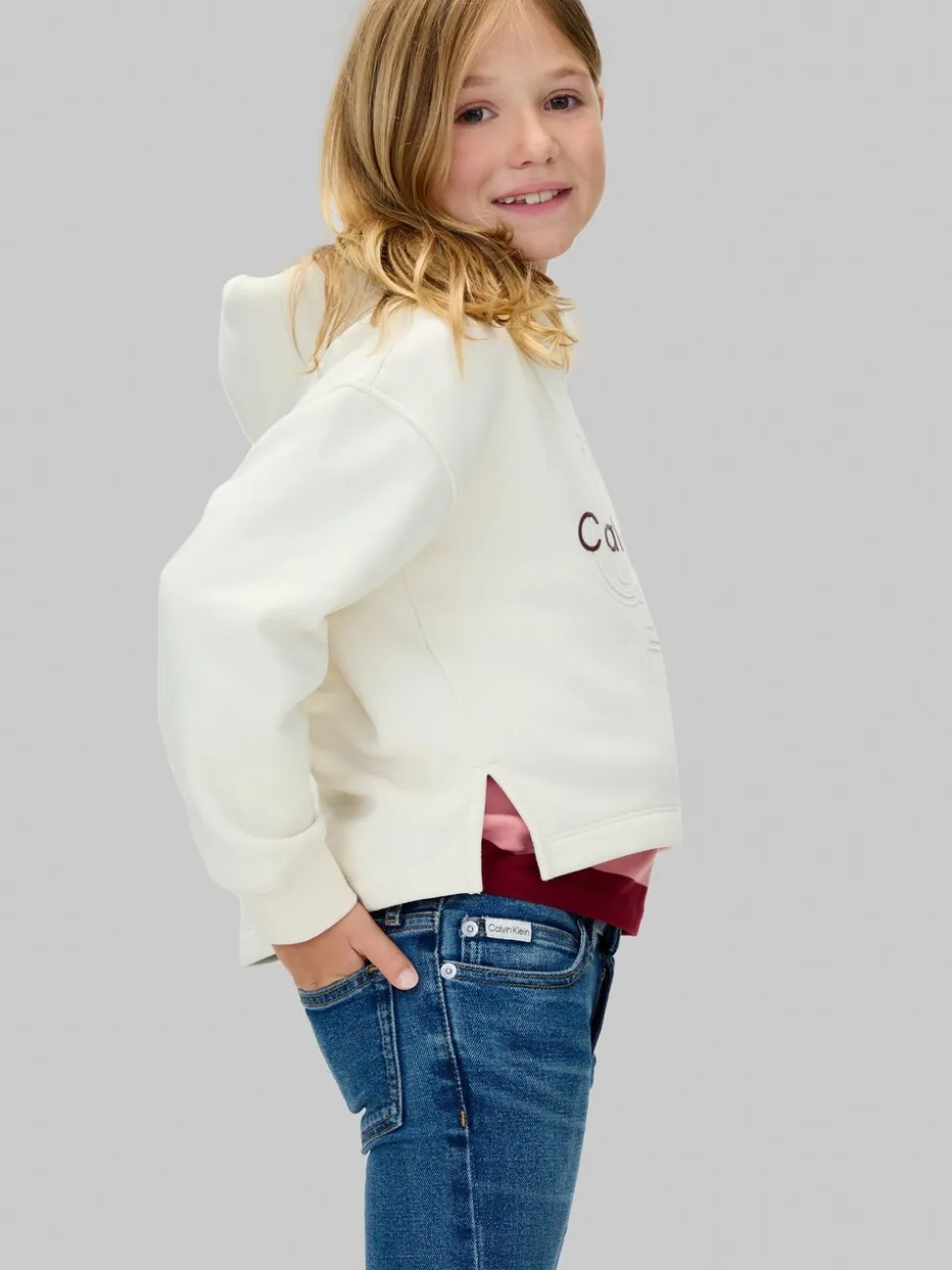 Calvin Klein uitlopende jeans met halfhoge taille