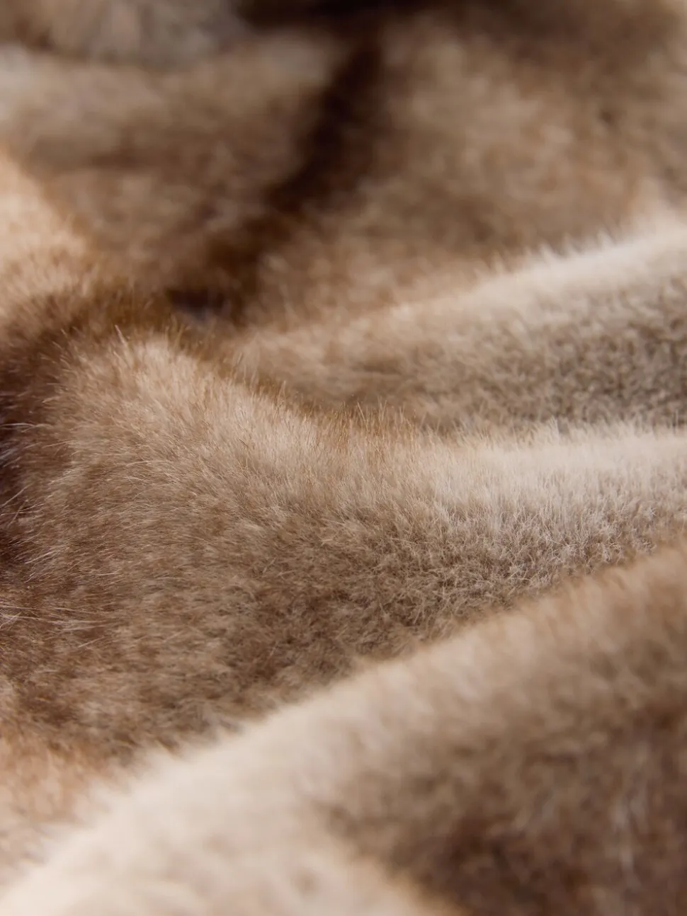 Camel - Faux Fur Tie Waisted Gilet