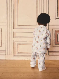 Cath Kidson Blue/White Cowboy - Single Button Through Pyjamas